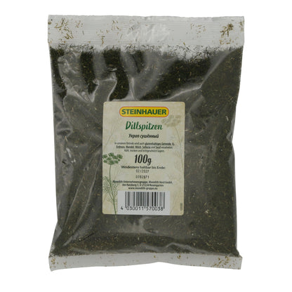 Dillspitzen Steinhauer | Fein getrockneter Dill | Aromatisch für Speisen | 100 g STEINHAUER