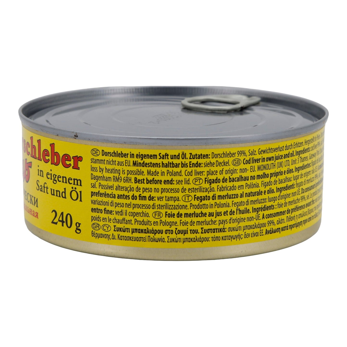 Cod Liver | Fish | In Its Own Juice and Oil | 240g