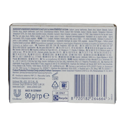 Dove Beauty Cream Bar | Pflegeseife mit Feuchtigkeitscreme | 90 g | Für Gesicht, Körper & Hände | Dermatologisch getestet