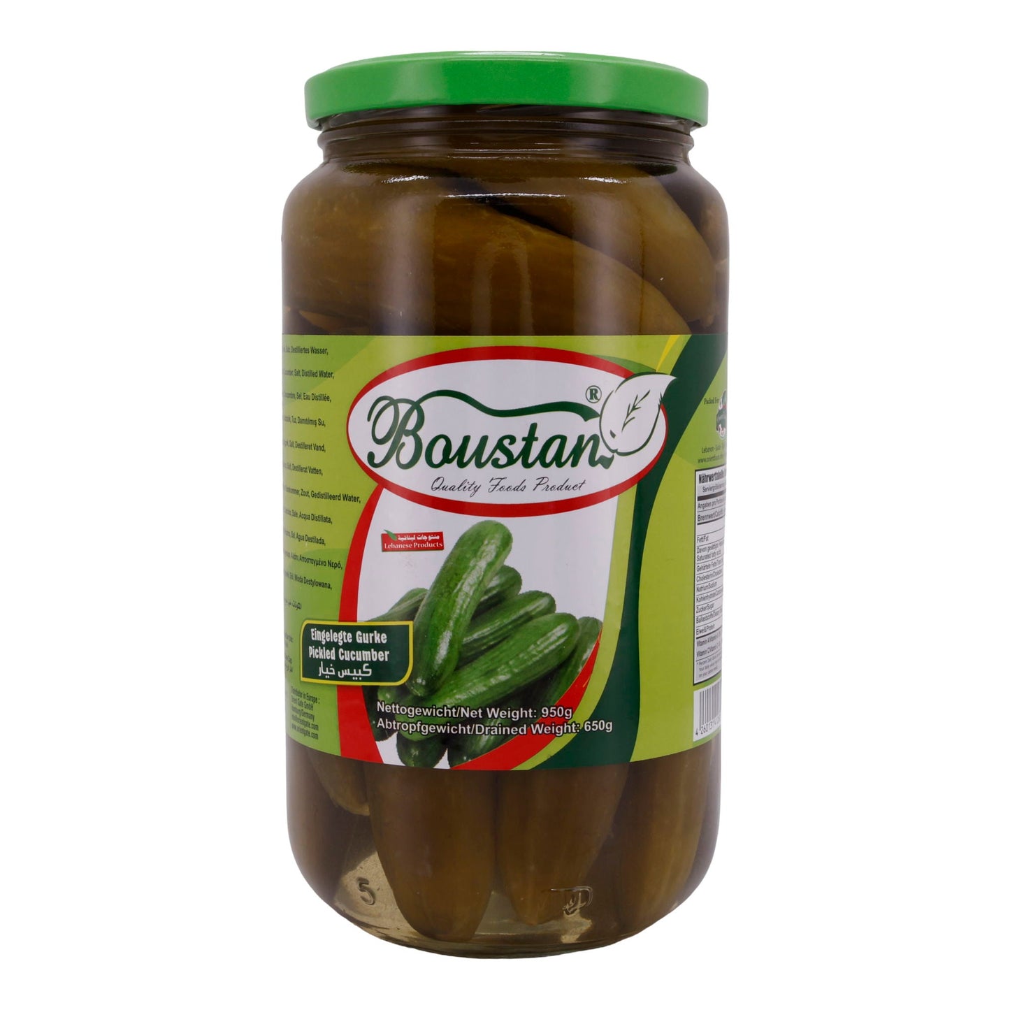 Boustan ingelegde augurken | Augurken | Vers ingelegd | 950 g