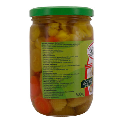 Boustan Mixed Pickled Vegetables - Lebanese Specialty in a Jar, 600g