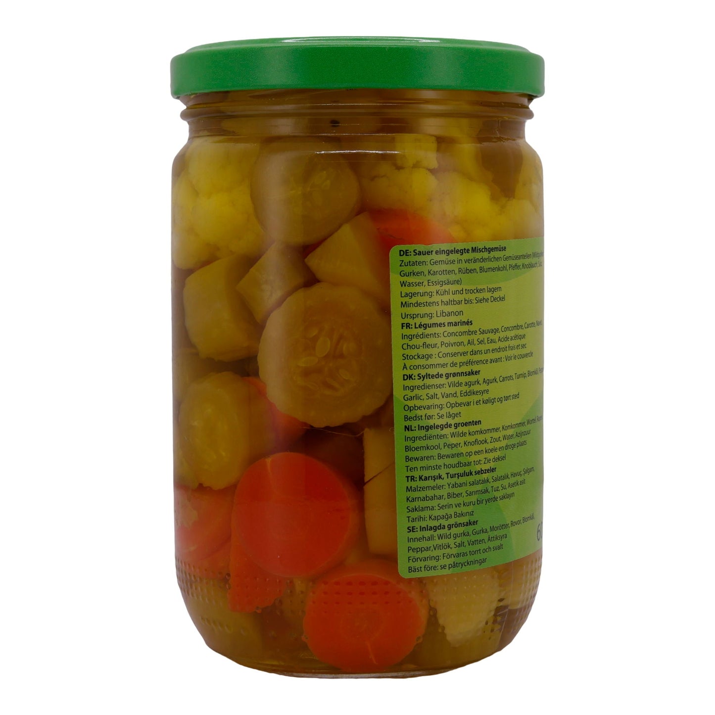 Boustan Mixed Pickled Vegetables - Lebanese Specialty in a Jar, 600g