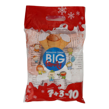 Eis-Mix BIG Family | Eis | Vanille- und Schokoladeneis im Waffelbecher | 10x120 ml / 700 g MONOLITH