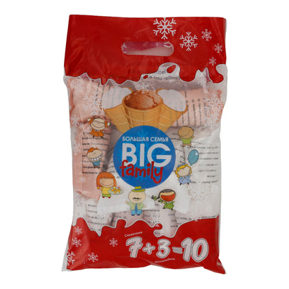 Eis-Mix BIG Family | Eis | Vanille- und Schokoladeneis im Waffelbecher | 10x120 ml / 700 g