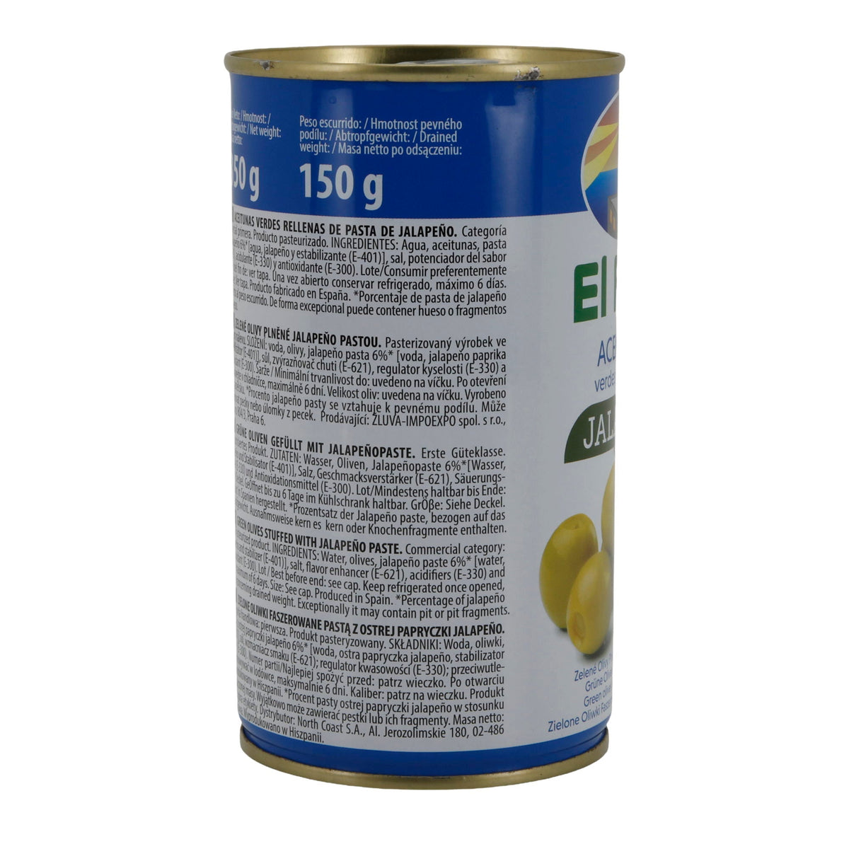 El Faro | Grüne Oliven gefüllt mit Jalapeño | Scharf & Würzig | 350 g / 150 g Abtropfgewicht