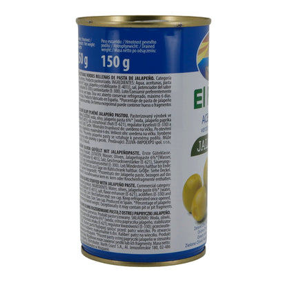El Faro | Grüne Oliven gefüllt mit Jalapeño | Scharf & Würzig | 350 g / 150 g Abtropfgewicht