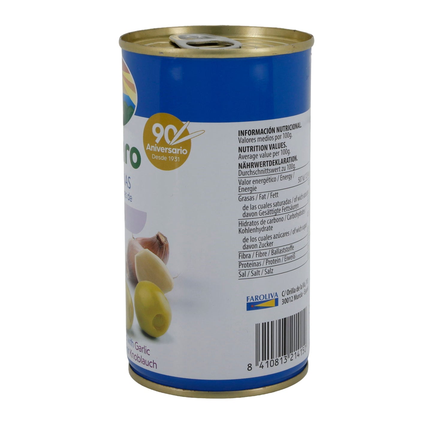 OLIVEN RIPIENE DI AGLIO 350G