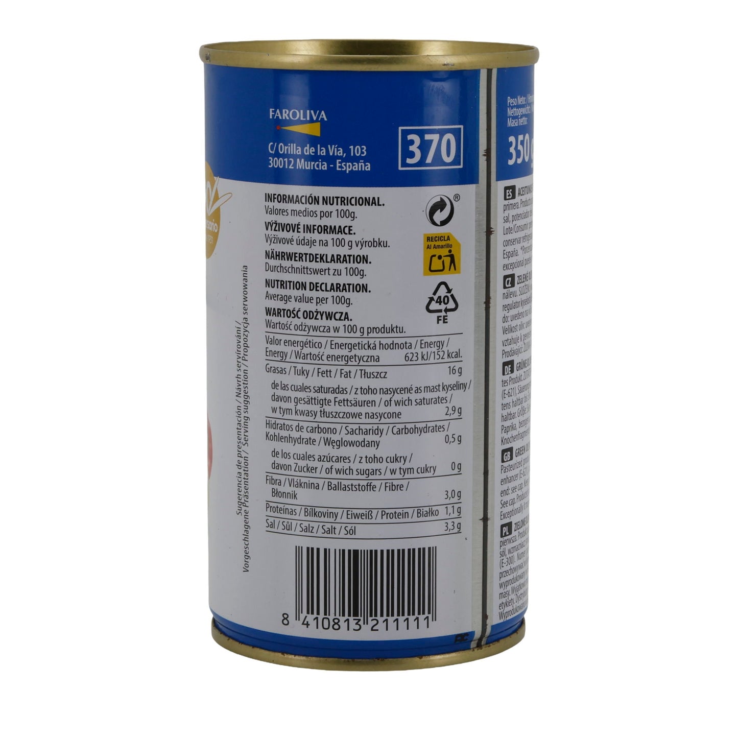 OLIVEN RIPIENI DI PEPERONI 350GR