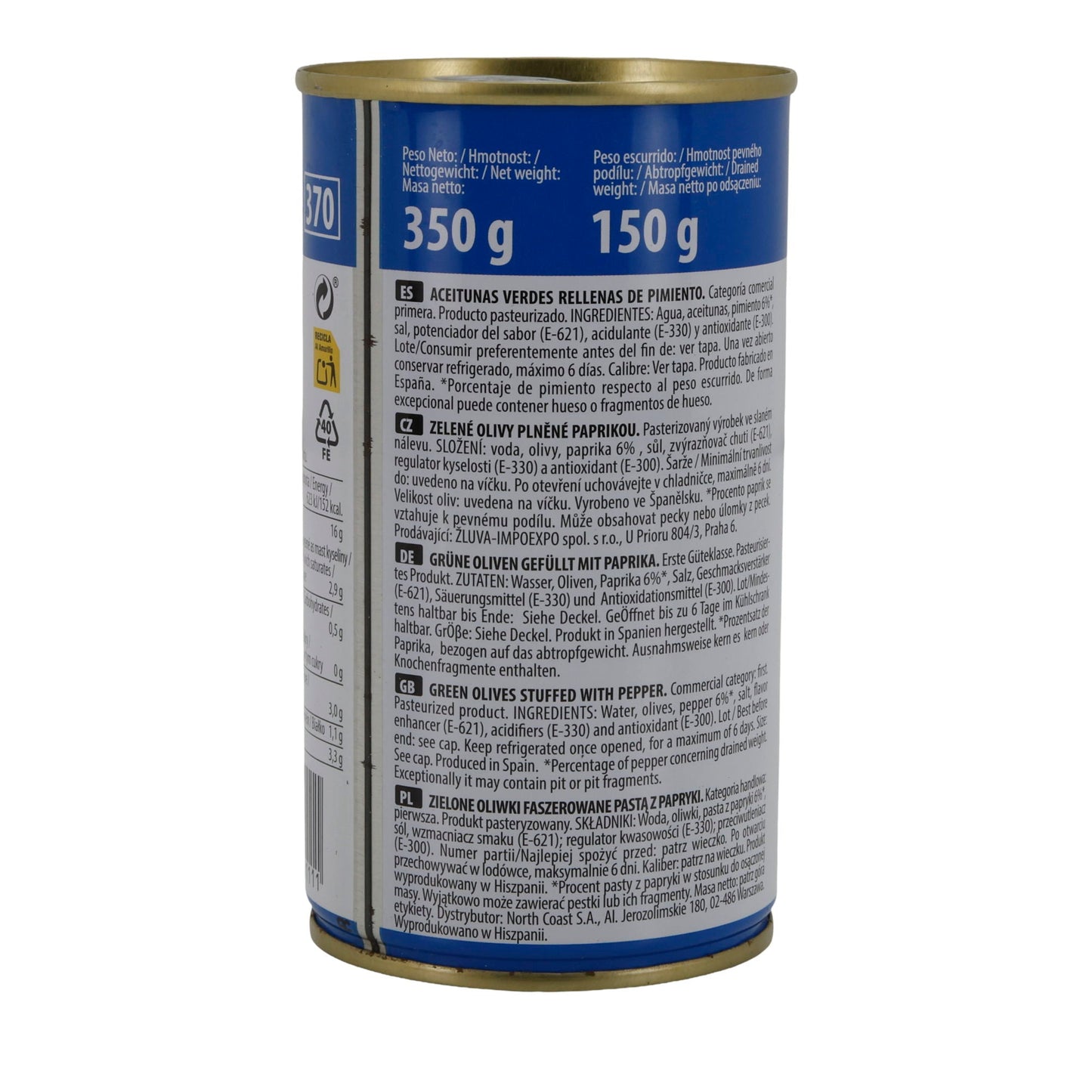 OLIVEN RIPIENI DI PEPERONI 350GR