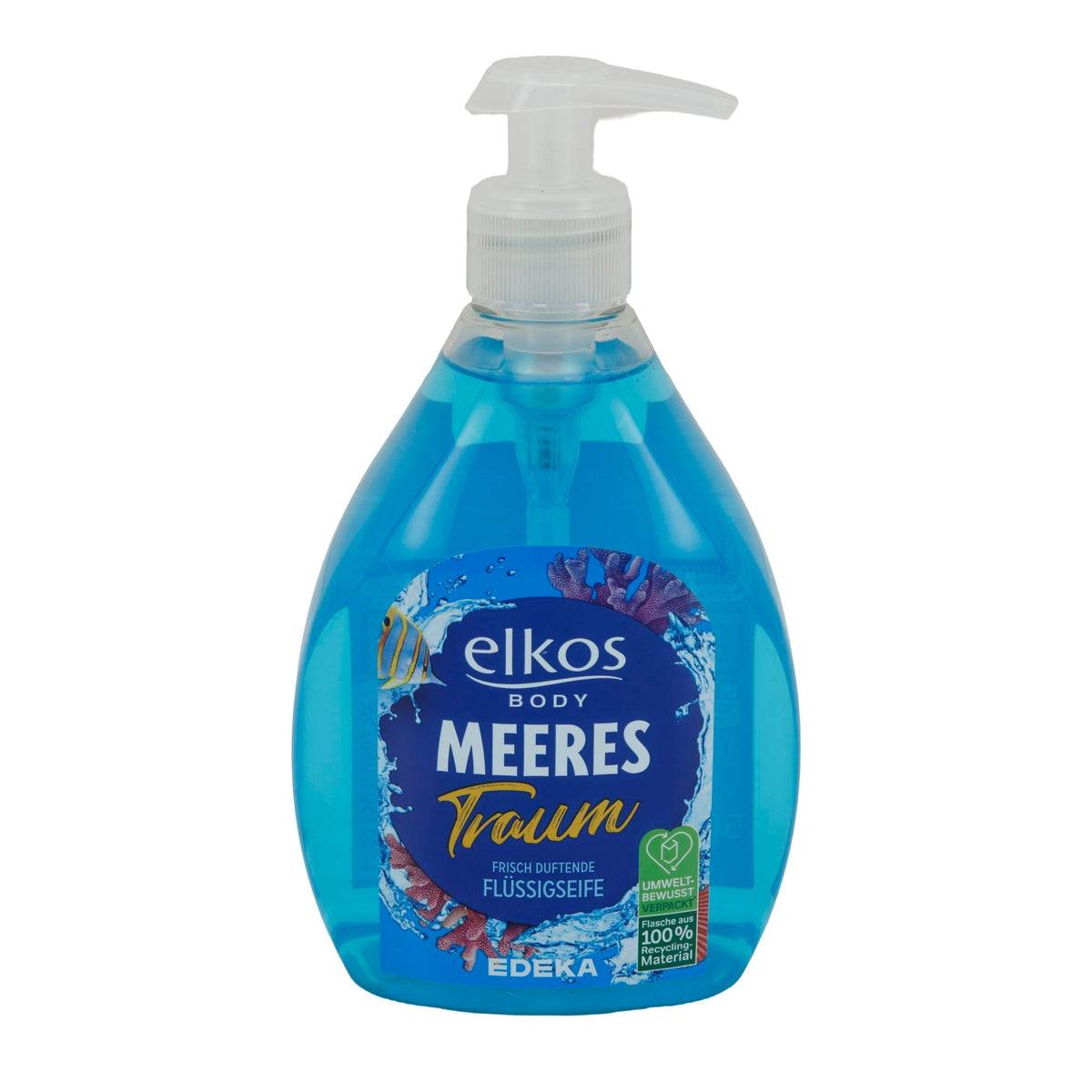 elkos Flüssigseife Meeres Traum | Frischer Duft & Meeresmineralien | pH-hautneutral | 500 ml