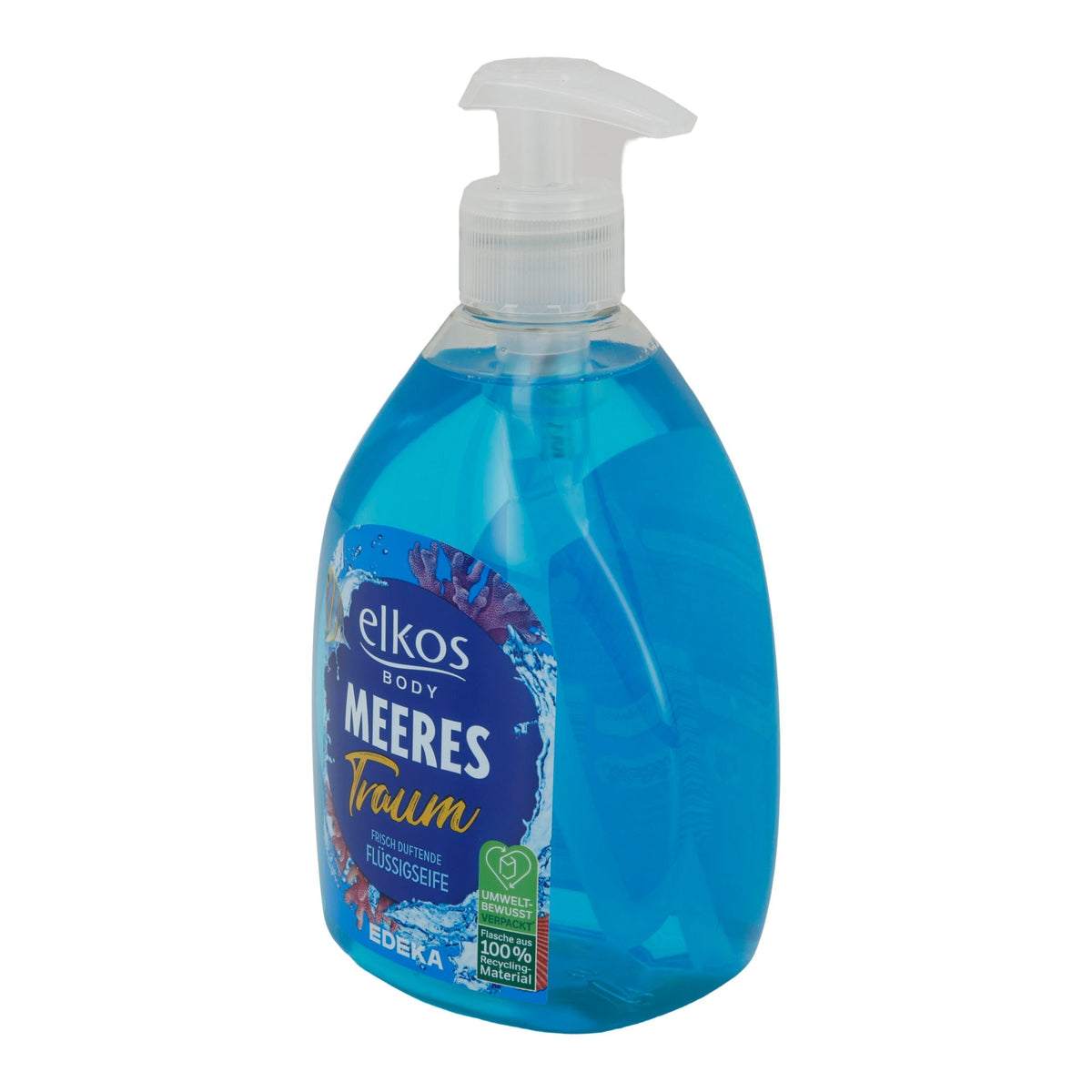elkos Flüssigseife Meeres Traum | Frischer Duft & Meeresmineralien | pH-hautneutral | 500 ml