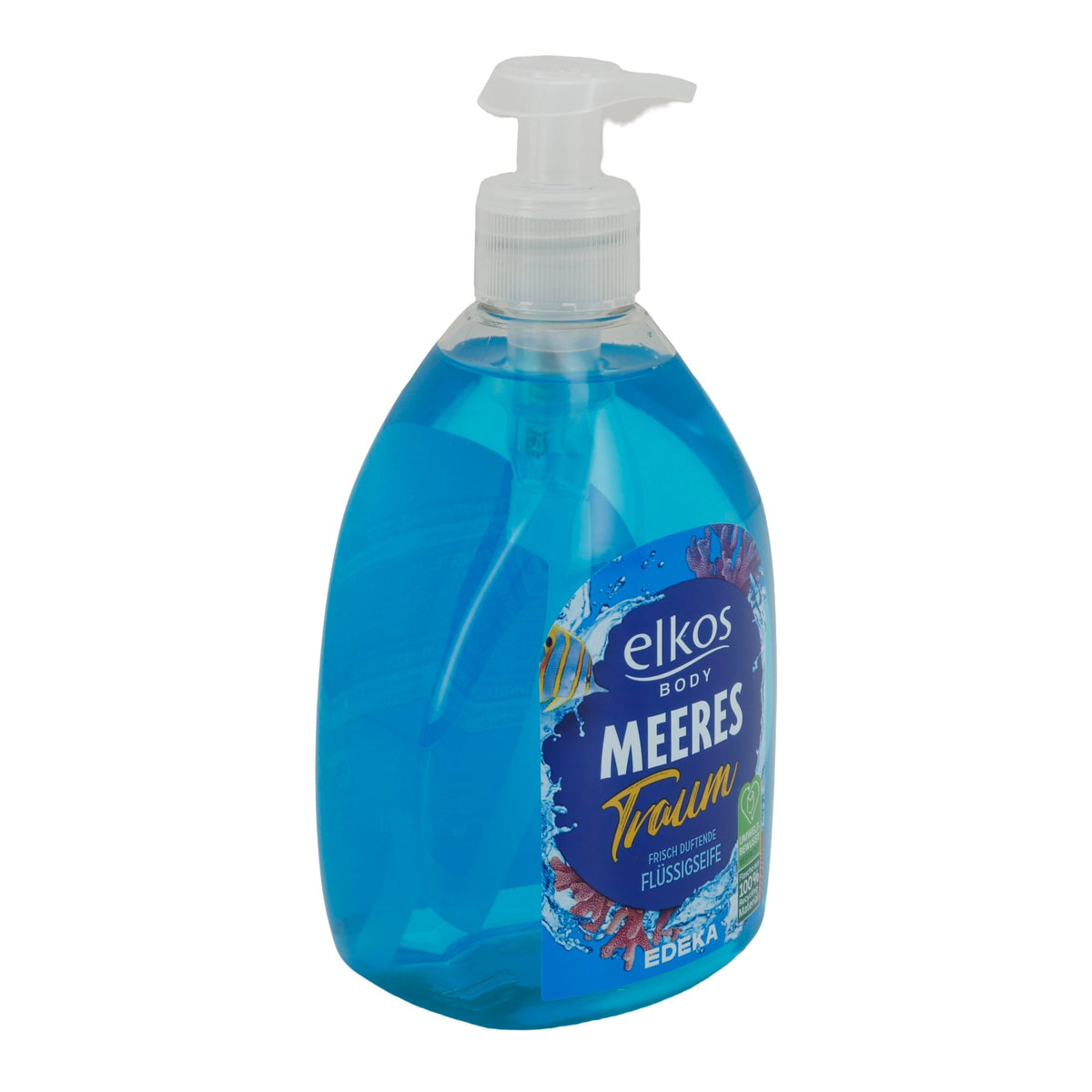 elkos Flüssigseife Meeres Traum | Frischer Duft & Meeresmineralien | pH-hautneutral | 500 ml