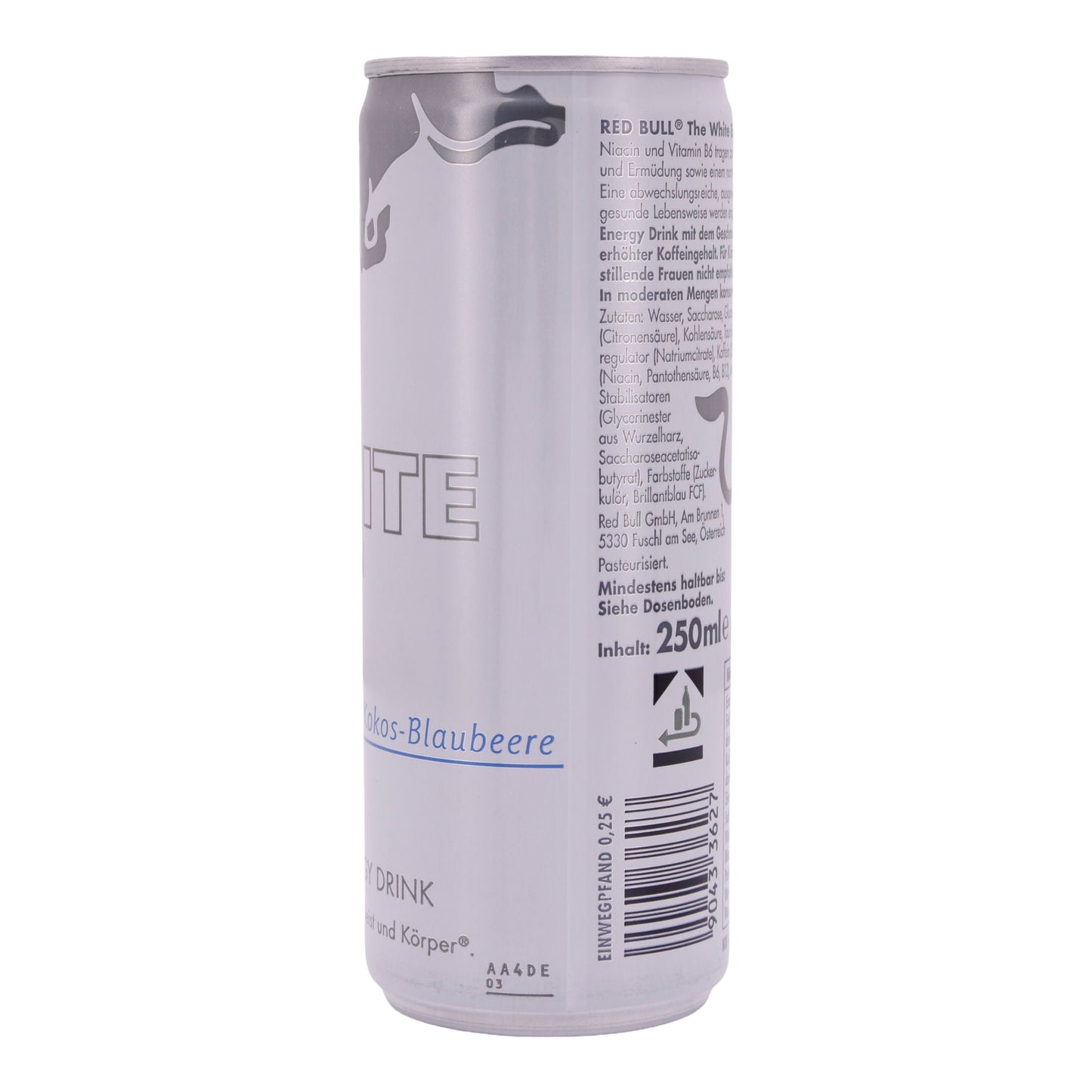 Energy Drink Red Bull | The White Edition | Coconut-Blueberry | 250 ml