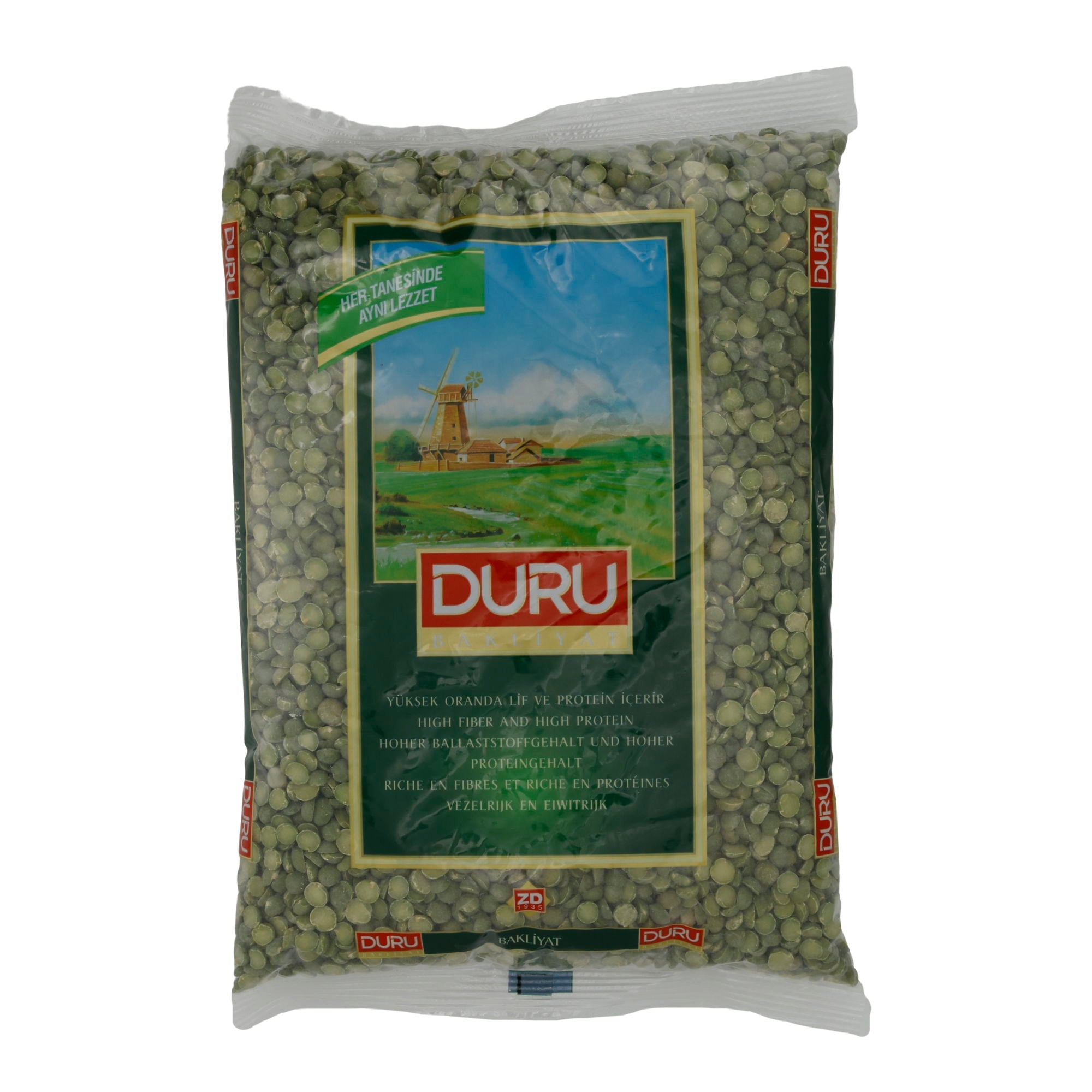 Erbsen Duru | Green Split Peas | Getrocknete grüne Erbsen | 1000 g - Taste Your World