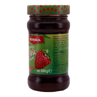 Erdbeerkonfitüre Koska | Çilek Reçeli | Geleneksel, %45 Meyve Oranı | 380 g