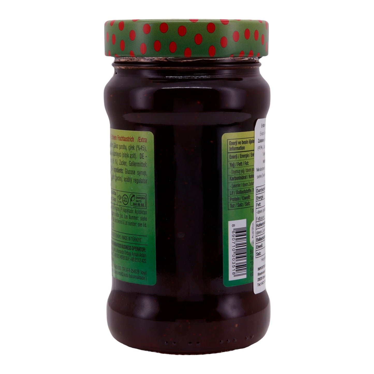 Erdbeerkonfitüre Koska | Çilek Reçeli | Geleneksel, %45 Meyve Oranı | 380 g