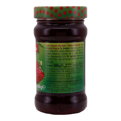 Erdbeerkonfitüre Koska | Çilek Reçeli | Geleneksel, %45 Meyve Oranı | 380 g