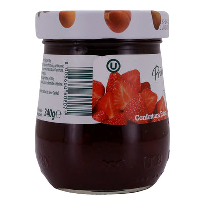 Aardbeienjam Menz & Gasser | Prima Frutta | Fruitig, voor ontbijt | 340 g pot