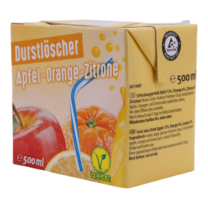 Bevanda rinfrescante dissetante | Mela-Arancia-Limone | Vegano, fruttato | 500 ml