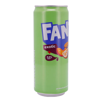 Bevanda rinfrescante Fanta Exotic | Bevanda | piacere di frutta tropicale in lattina | 0,33 l