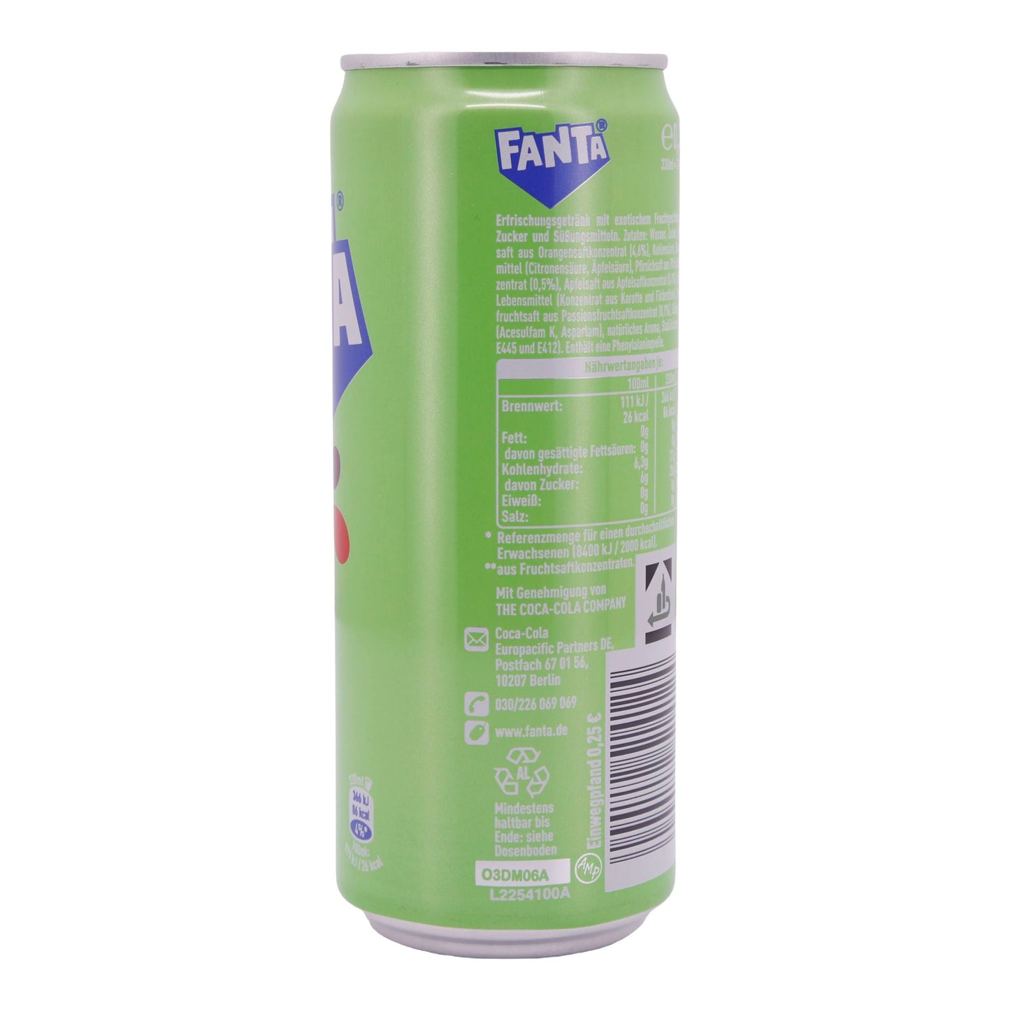 Bevanda rinfrescante Fanta Exotic | Bevanda | piacere di frutta tropicale in lattina | 0,33 l