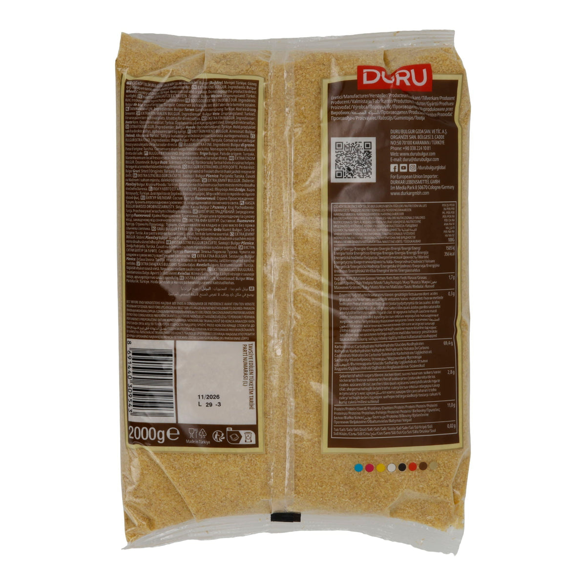 Extra feiner Bulgur Duru Çiğ Köftelik Bulgur | Getreide | für rohe Köfte | 2000 g