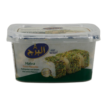 Extra Pistachio Halva Alburj | Süßspeise | mit Sesam und Pistazien | 350 g ALBURG