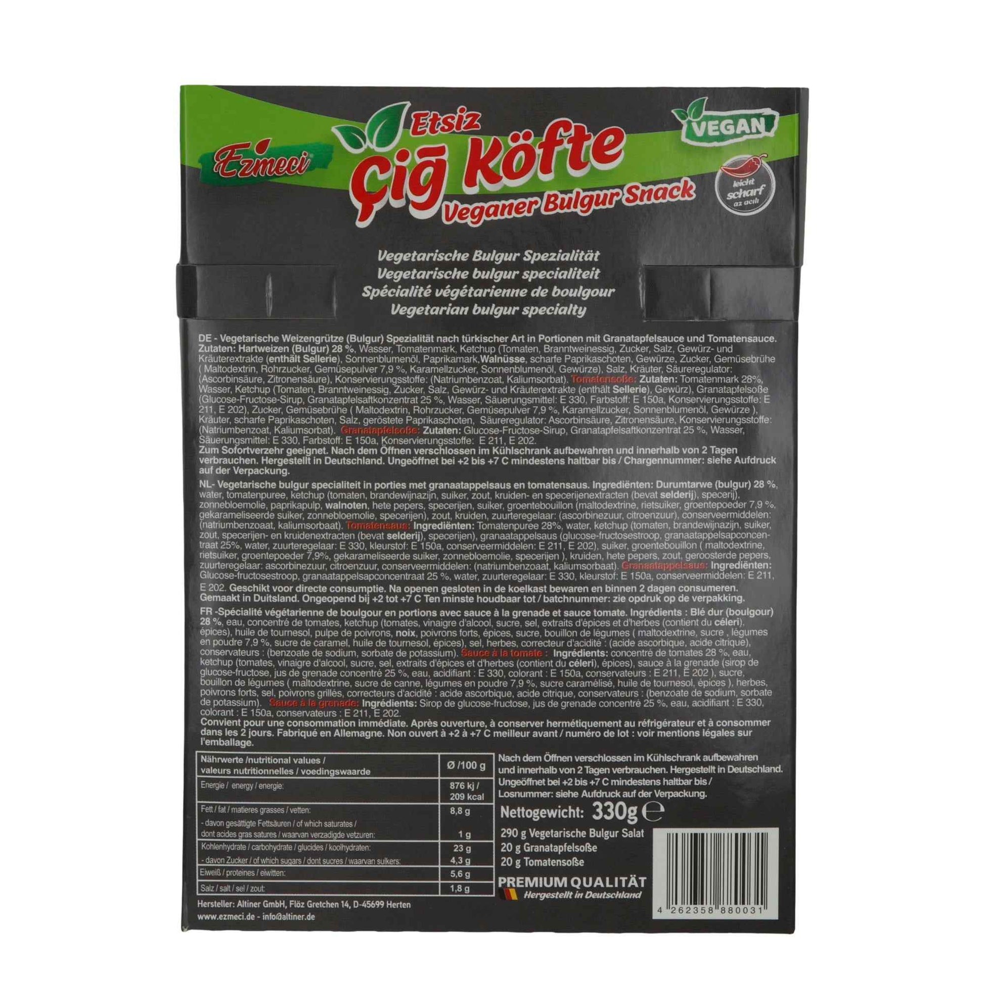 EZMECI CIG KOEFTE ACILI 330G