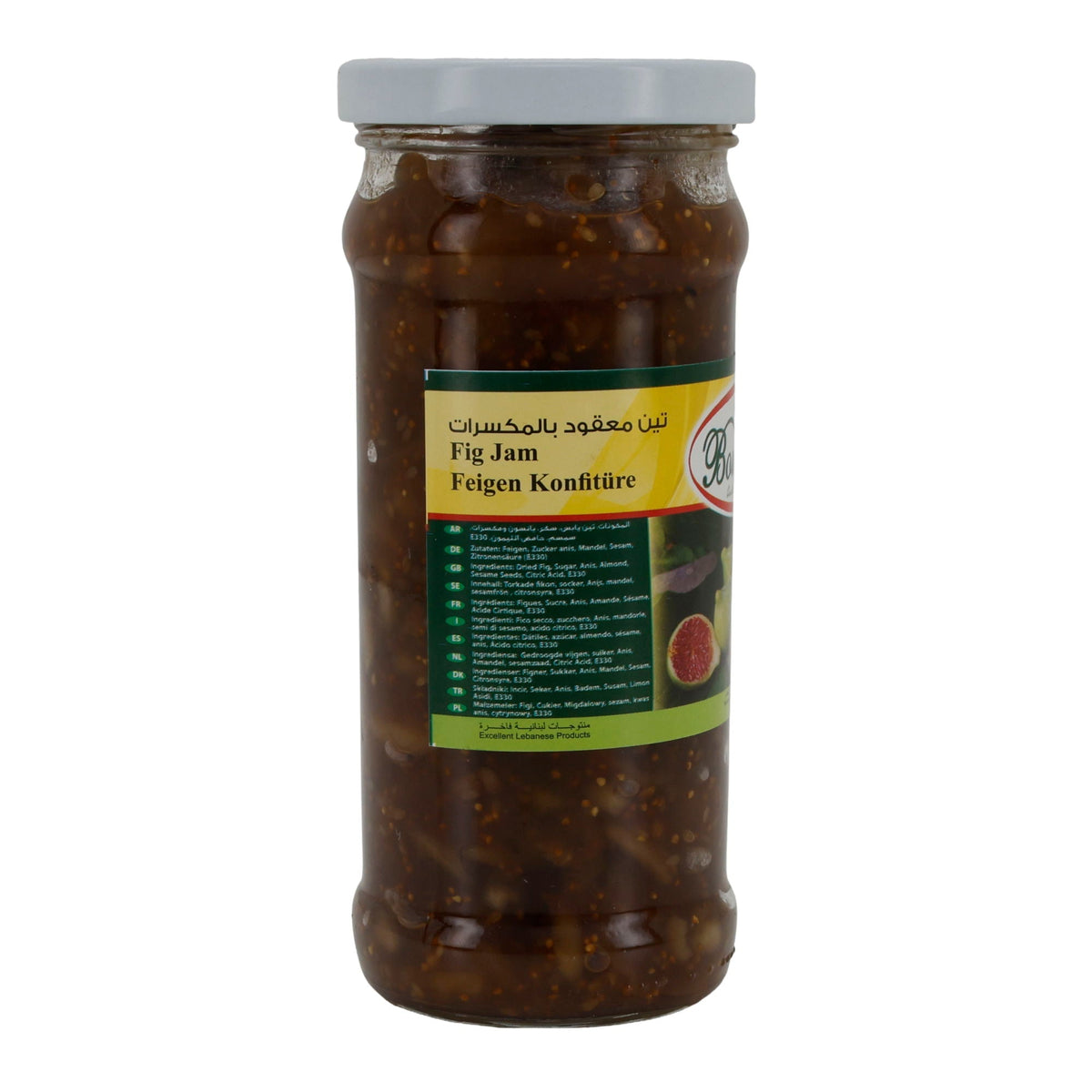 Feigenkonfitüre Boustan | Konfitüre | mit Nüssen | 450 g Glas BOUSTAN