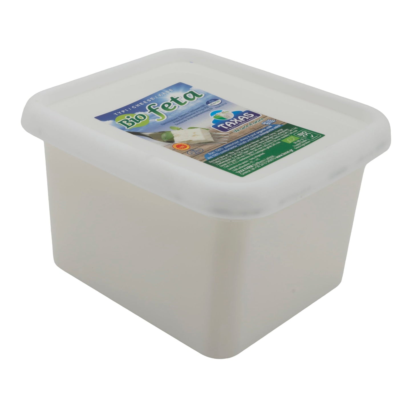 Feta Taxas Bio | Feta | Original griechischer Feta aus Schafs- und Ziegenmilch, g.U. | 1 kg Packung TAXAS
