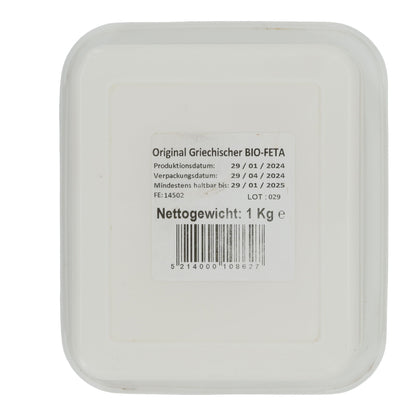 Feta Taxas Bio | Feta | Original griechischer Feta aus Schafs- und Ziegenmilch, g.U. | 1 kg Packung TAXAS
