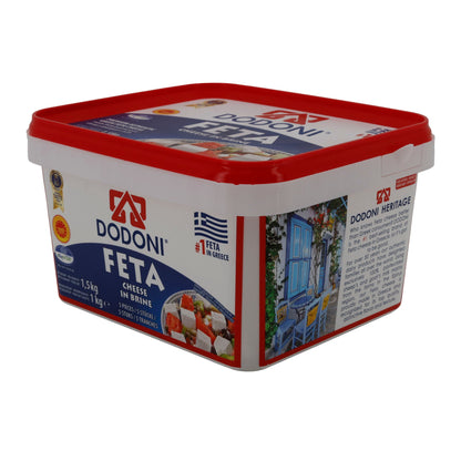 Fetakäse Dodoni Feta Käse | Käse | Premium griechischer Fetakäse in Salzlake g.U. | 1,5 kg