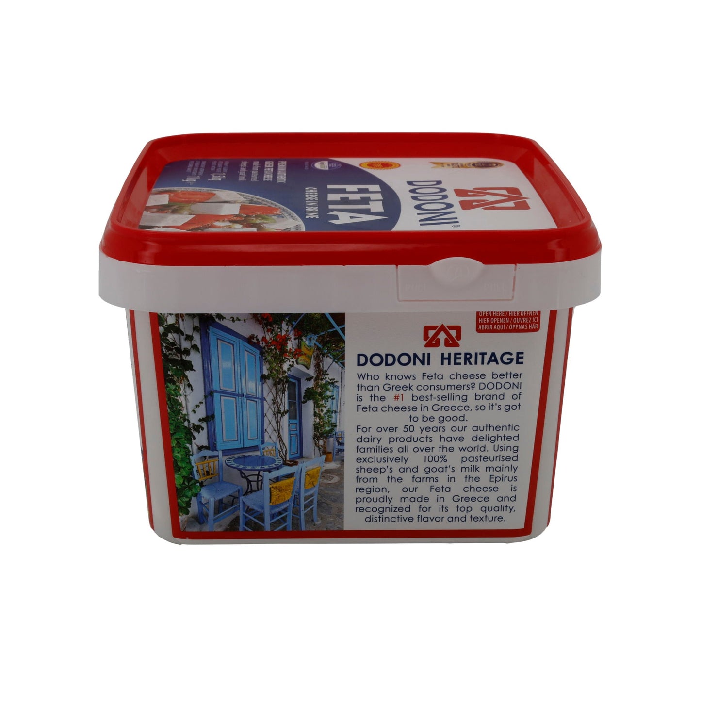 Fetakäse Dodoni Feta Käse | Käse | Premium griechischer Fetakäse in Salzlake g.U. | 1,5 kg