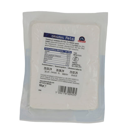 Fetakäse Olympus Feta Original | Käse | Traditioneller griechischer Fetakäse g.U. | 150 g OLYMPUS