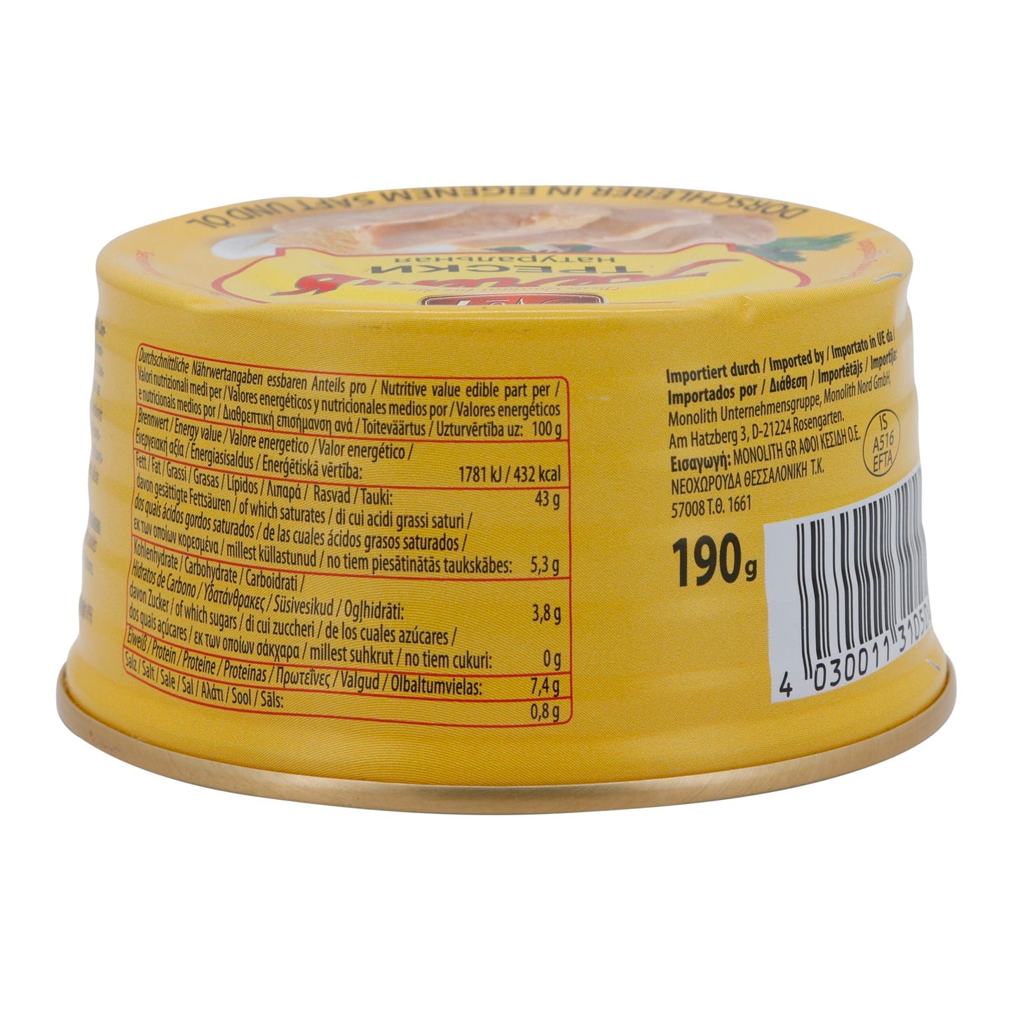 Visdelicatesse | Kabeljauwlever | In eigen sap & olie, IJsland | 190 g