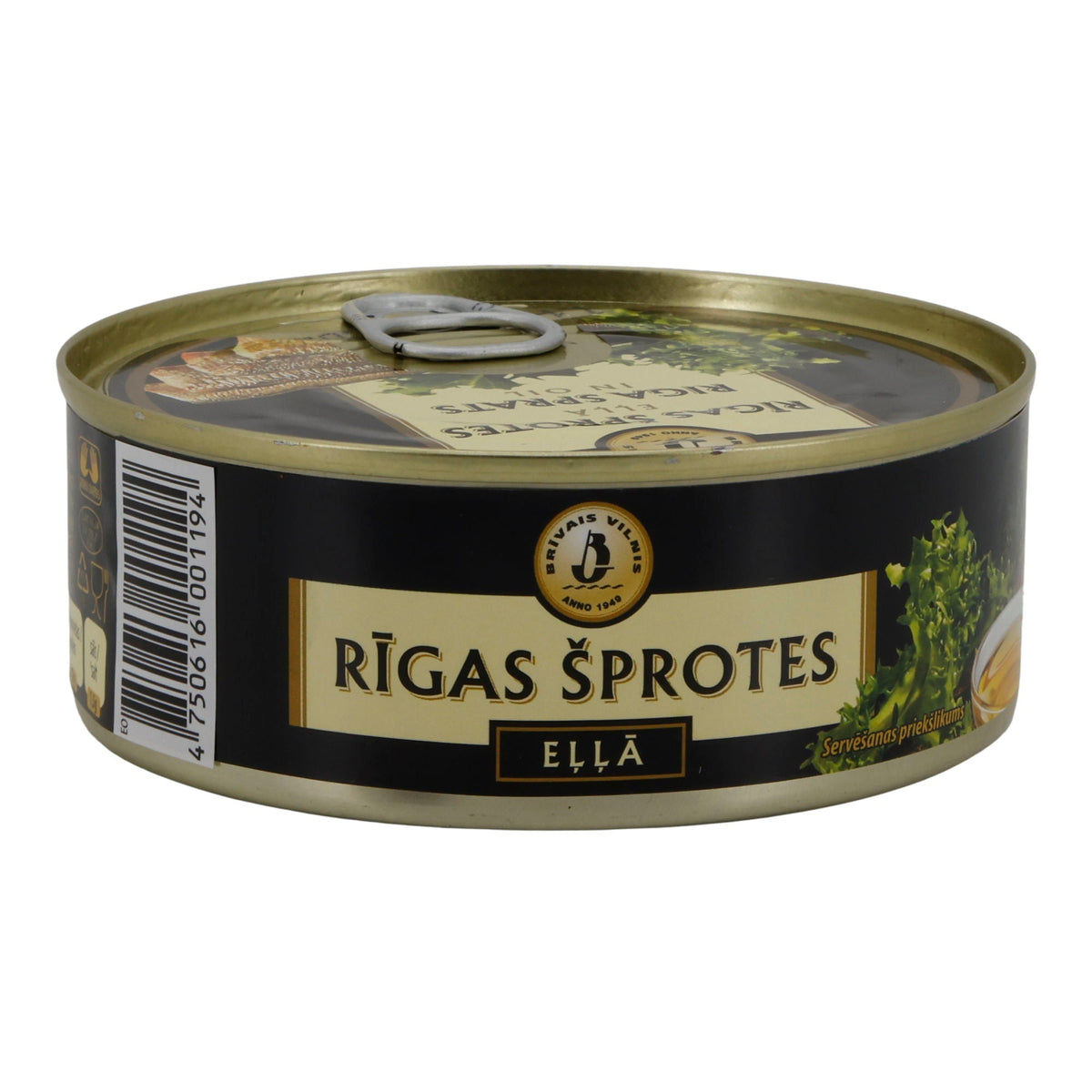Fischkonserve | Riga Sprats in Öl | Geräucherte Sprotten | 240 g Brivais