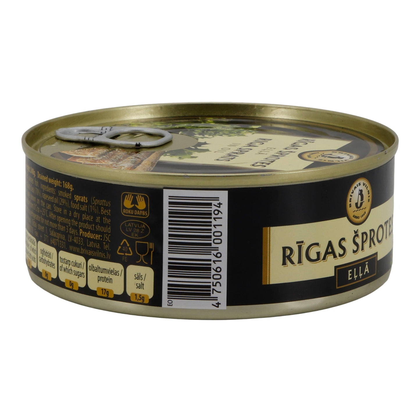 Fischkonserve | Riga Sprats in Öl | Geräucherte Sprotten | 240 g - Taste Your World