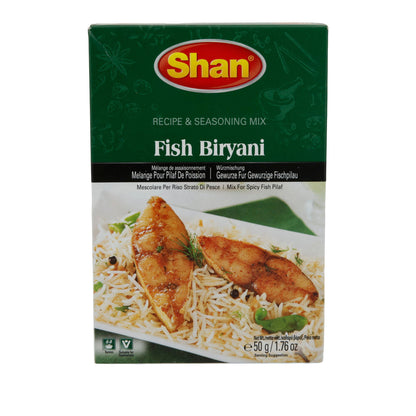 Fish Biryani Gewürzmischung Shan | Aromatische Mischung | Für würzigen Fischpilaf | 50 g