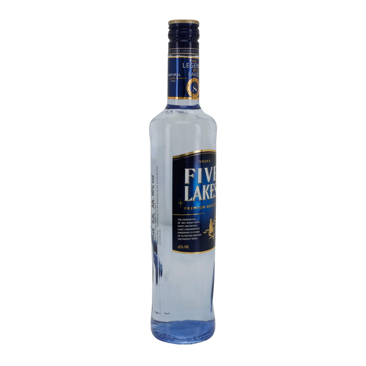 Five Lakes | Vodka Premium Quality | 40 % vol | 0,5 l Wodka