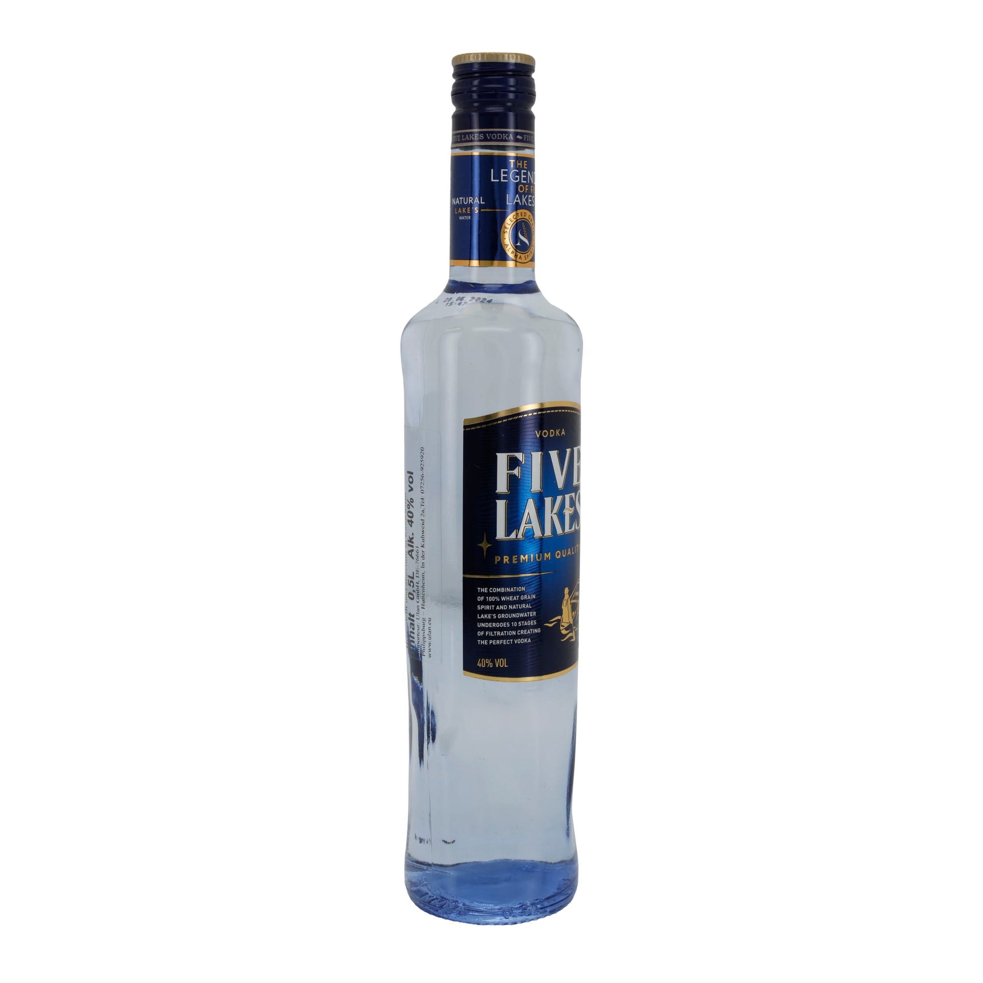Five Lakes | Vodka Premium Quality | 40 % vol | 0,5 l - Taste Your World