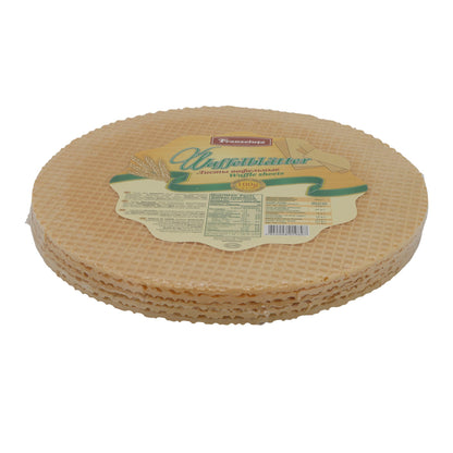 Franzeluta | Waffelblätter rund | Knusprige Waffelscheiben | 100 g