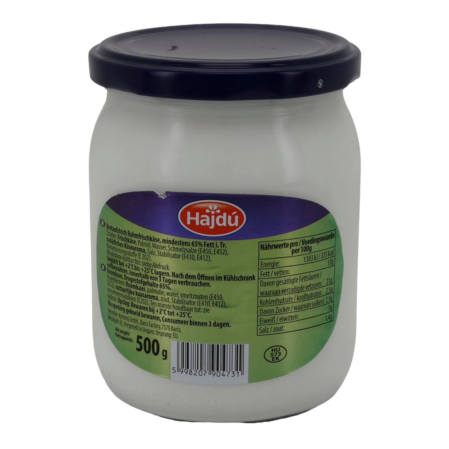 Frischkäse Hajdú Brotaufstrich | Frischkäse | Cremig für vielseitige Verwendung | 500 g