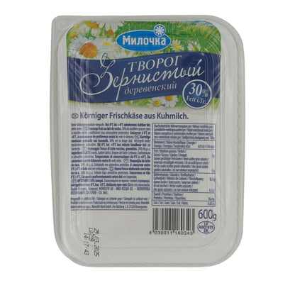 Frischkäse Milochka Körniger | Traditioneller Tworog | Für süße & herzhafte Gerichte | 600 g MONOLITH