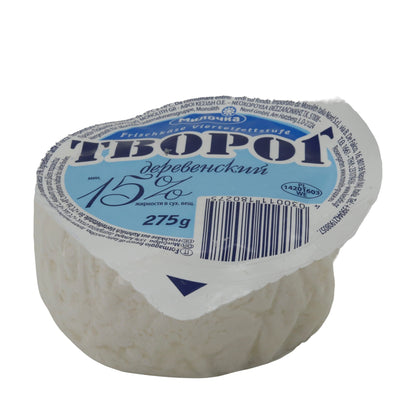 Frischkäse Milochka | Traditioneller Tworog | 15 % Fett für leichte Gerichte | 275 g MONOLITH