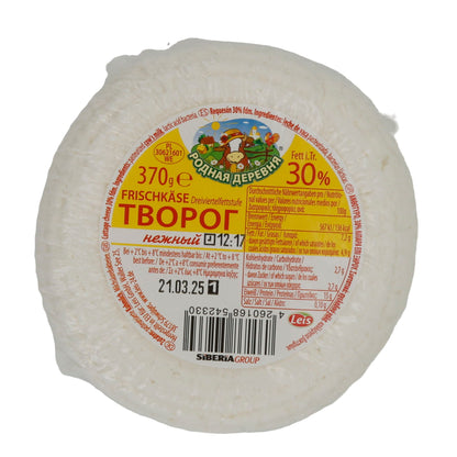 Frischkäse Rodnaya Derevnya Tvorog Frischkäse | Frischkäse | Russischer Quark | 370 g