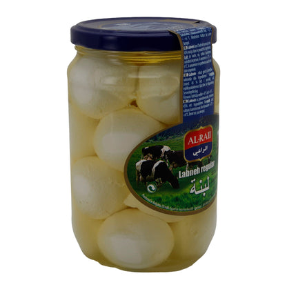 Frischkäsebällchen Al-Raii Labneh Regular | Frischkäsebällchen | Traditionelle orientalische Frischkäsebällchen | 675 g Glas AL RAII