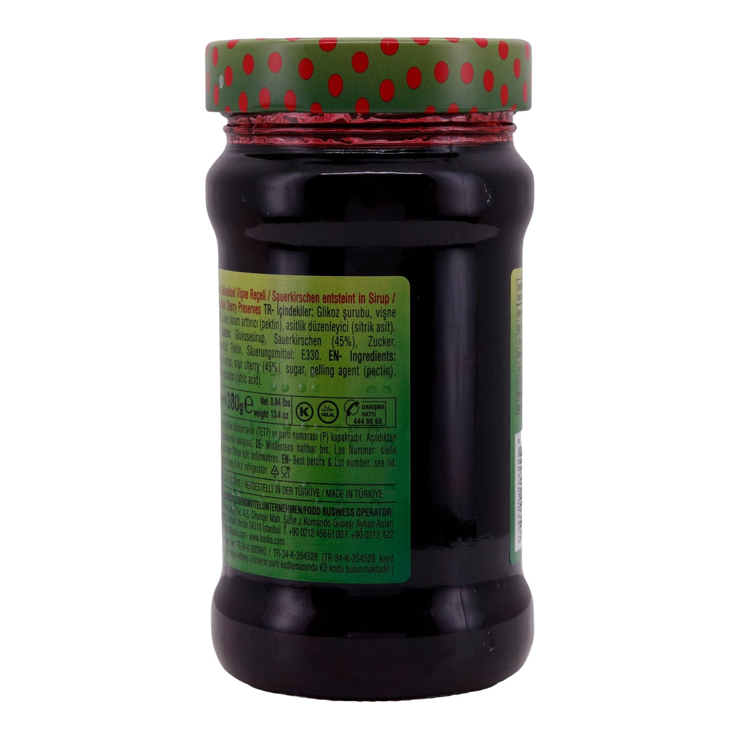 Confettura Koska | Vişne Reçeli | Extra tradizionale, amarena, fruttato-intenso | 380 g