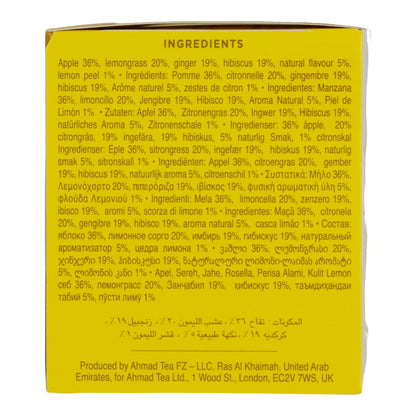 6x20 bustine in alluminio Limone e Zenzero, Ahmad Tea