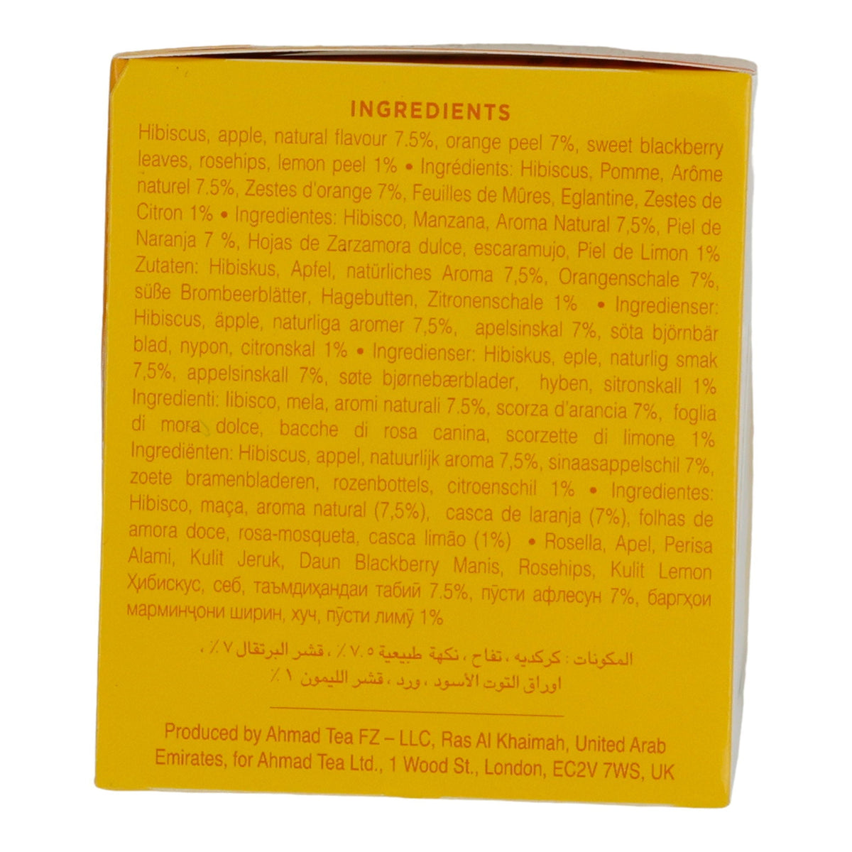 Früchtetee Ahmad Tea | Mixed Citrus Tee | Orange & Zitrone | 20 Teebeutel | 100 % natürlich