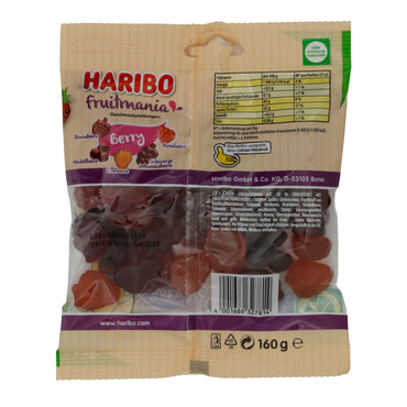 Fruitmania Berry Haribo | Fruchtige Gummibärchen | Mit 20% Fruchtsaft | 160 g - Taste Your World